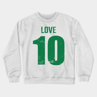 Jordan Alexander Love Distressed Green Jersey Number 10 American Football Quarterback QB Crewneck Sweatshirt